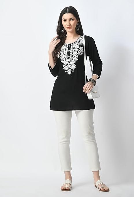 kurti for women short chikankari kurtis for girls, lakhnawi tunic top kurta design for ladies, woman ethnic kurthis & shirt with sleeve kurti for women short chikankari kurtis for girls, lakhnawi tunic top kurta design for ladies, woman ethnic kurthis & shirt with sleeve